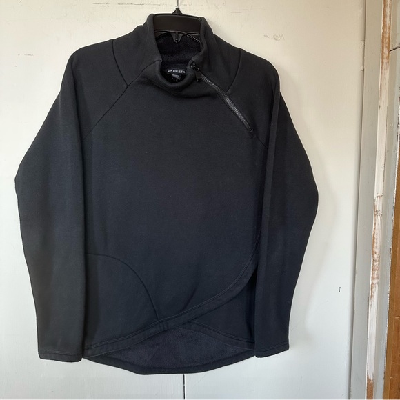 Athleta Sweaters - Athleta Black Cozy Karma Asymmetrical Pullover